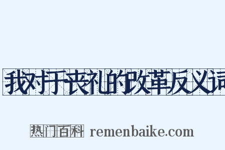 我对于丧礼的改革反义词是什么意思的图片